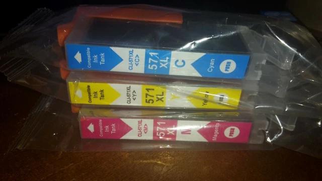 Pacchetto Di 10 Cartucce Compatibili Canon 570 E 571 XL Per Stampanti Pixma (MG 5750, 6850, Ecc.) – Alta Resa