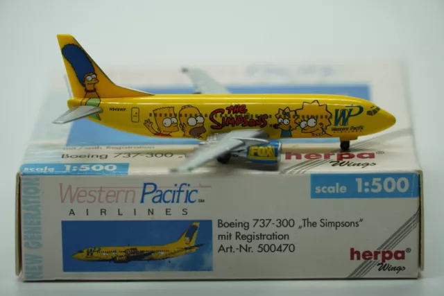 Herpa Wings 1:500 Western Pacific Boeing 737-300 The Simpsons (500470) NG