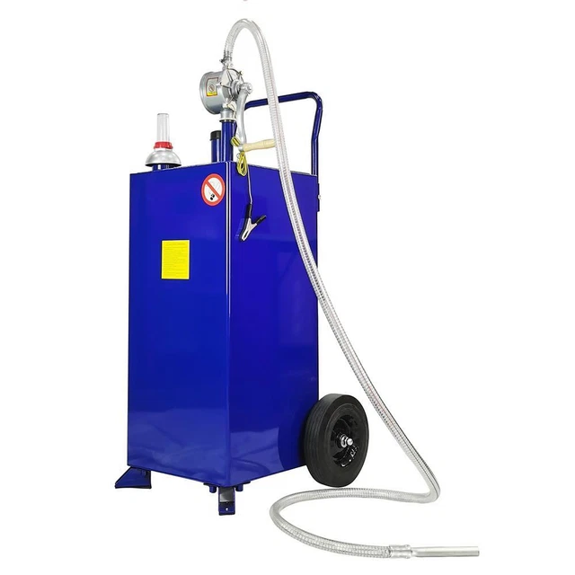 30 Gallon Gas Fuel Diesel Caddy Transfer Tank Container Large Capacity