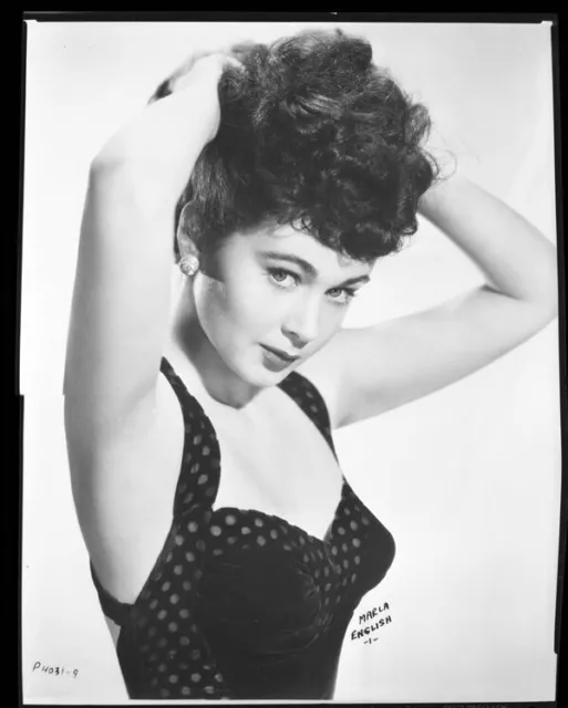 Marla English Sultry Studio Glamour Portrait Vintage Duplicate 8x10 Negative