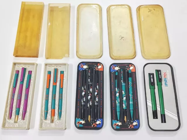 collection of 5 set Vintage Inoxcrom Pen & Fountain Pen & Mechanical Pencil