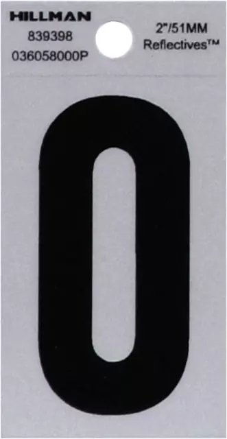 Adhesivo de polipelícula reflectante 839398 2" negro y plateado número 0