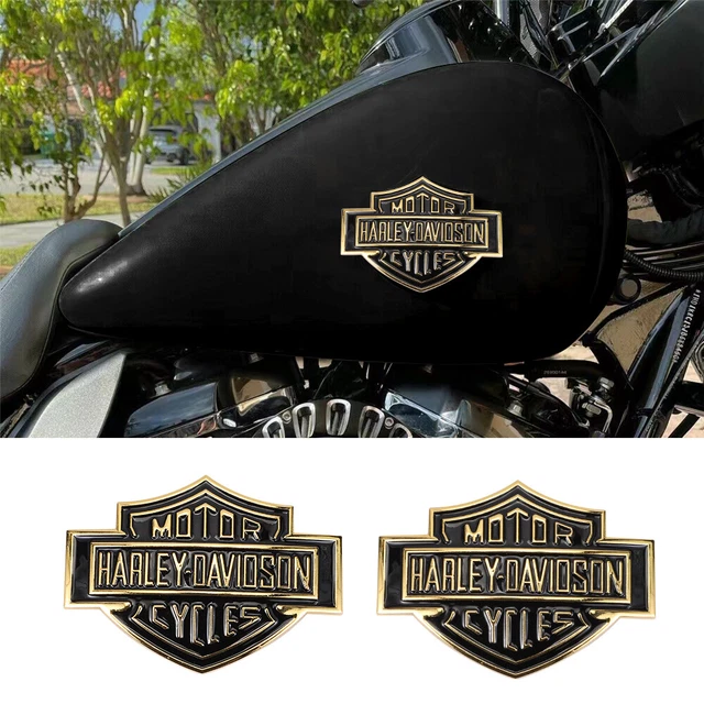 2 FOR HARLEY Davidson CVO Custom Metal Tank Emblems Fuel Gas Badge 3D ...