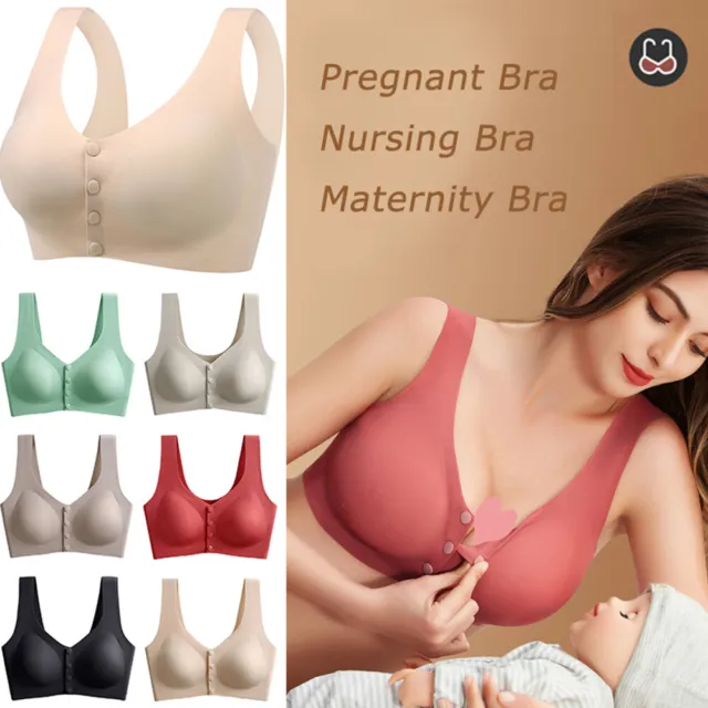 Womens Pregnant Feeding Nursing Maternity Bra Breastfeeding Bra Top Comfort Soft