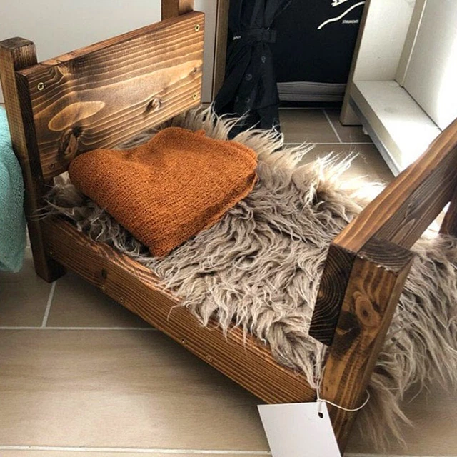 Gift Photography Props Photo Shoot Sofa Basket Cute Baby Wooden Bed Crib Posing
