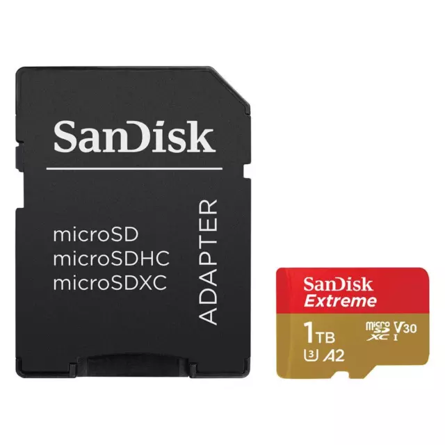 SanDisk Extreme 1TB UHS-I U3 microSDXC Memory Card with SD Adapter