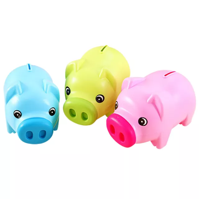 Save Openable Box Coin Money Piggy Bank Toy Kids Gift Pig Cash Tin Plastic Cute 2