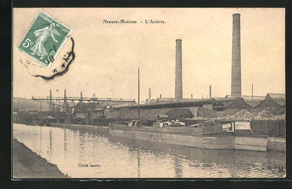 CPA Neuves-Maisons, L´Aciére 1910