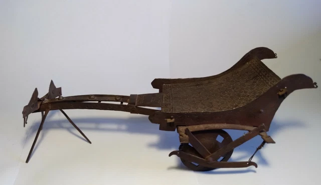 Charles ROSSIGNOL, Ane et sa charrette, jouet... - Lot 61