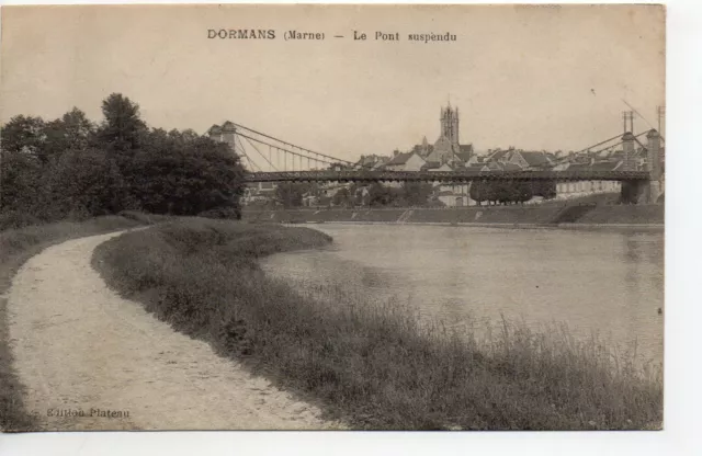 DORMANS - Marne - CPA 51 - le pont suspendu 2