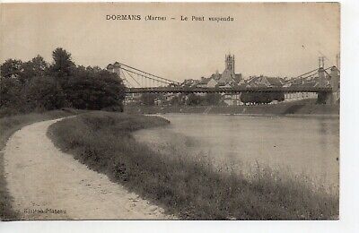 Dormans-marne-CPA 51 - the suspension bridge 2