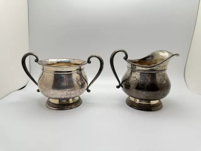 International Prelude #C147 Sterling Silver Sugar Creamer Set