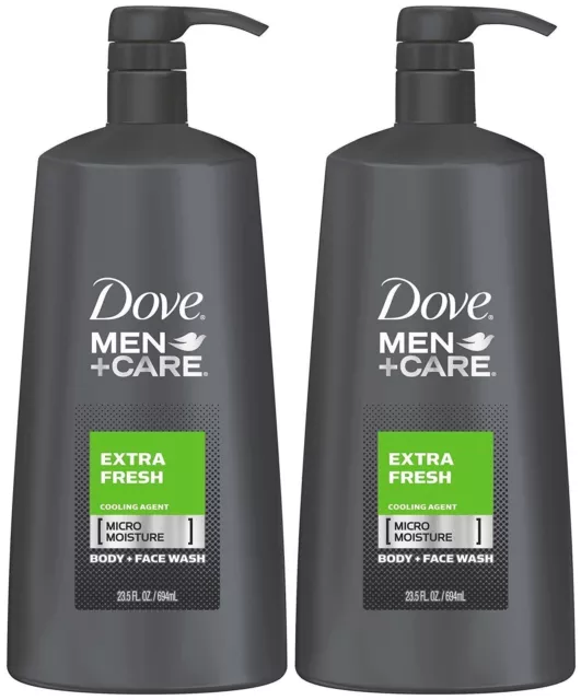 Men+Care Body Wash, Extra Fresh 23.5 Ounce (Pack of 2)