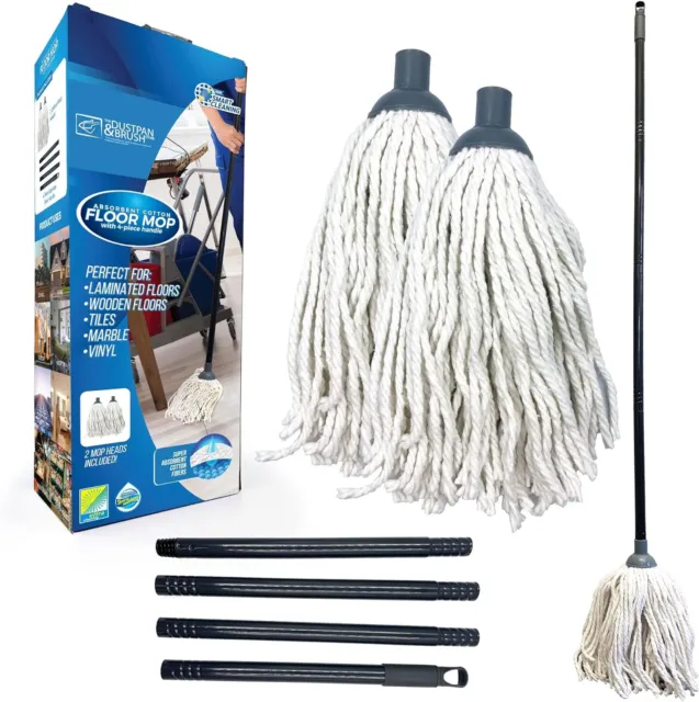 Cotton Floor Mops High Quality Mop System with Super Absorbent Mop...