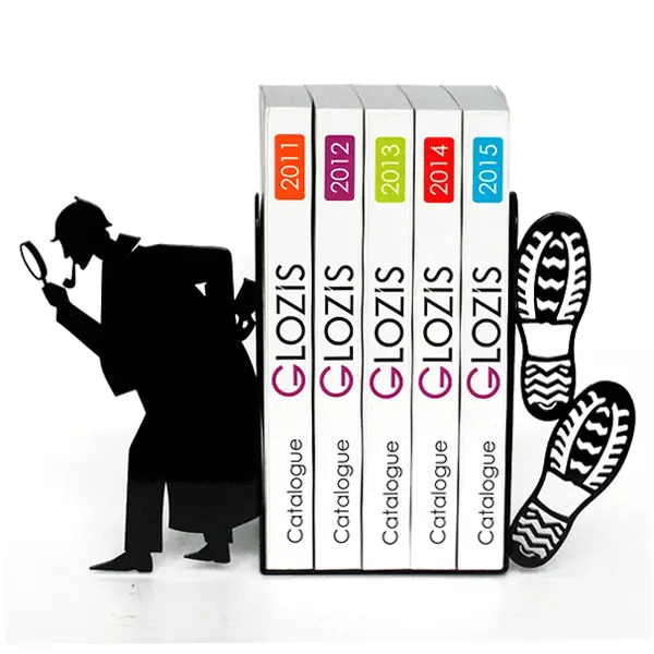 Glozis - Gift Steel bookends - Sherlock (Black)