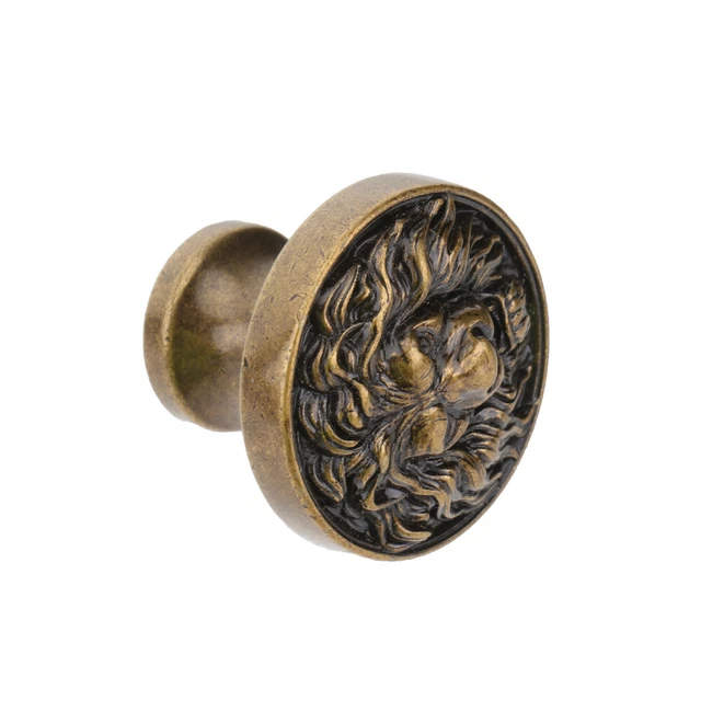 Cabinet Door Handle Zinc Alloy Vintage Lion Pulls Knobs Cupboard Drawer