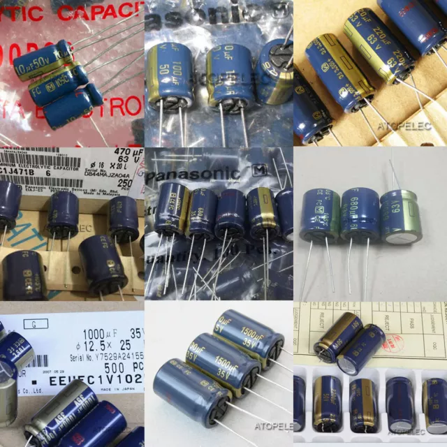 2-10pcs Panasonic FC Series Hi-Fi Audio Electrolytic Capacitor 105℃ 1-1000uF 63V