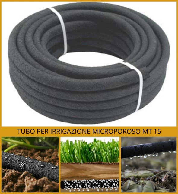 Tubo per irrigazione poroso da prato orto giardino microforato interro interrata