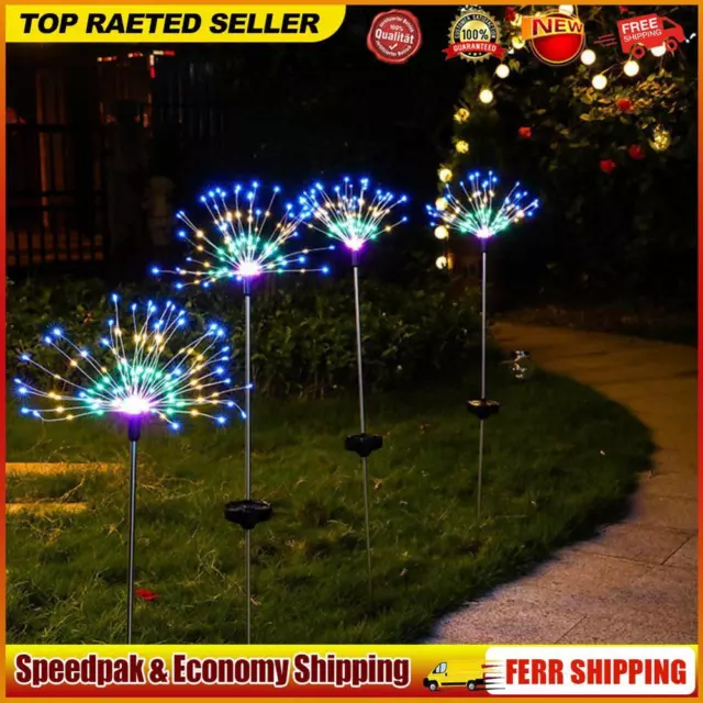 Outdoor 150 LED Solar Firework Lights Waterproof Fairy Garland String Decor