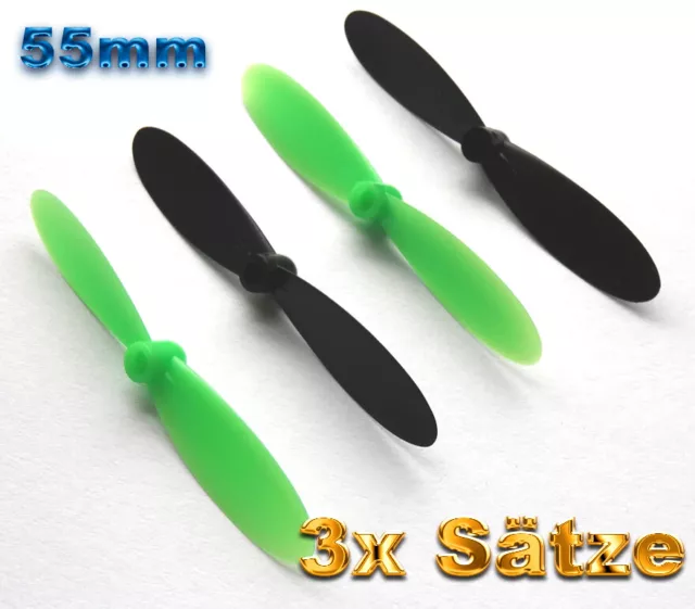 12x Propeller Rotorblätter NINETEC Spyforce 1 One Mini Quadrocopter Copter RW 3x