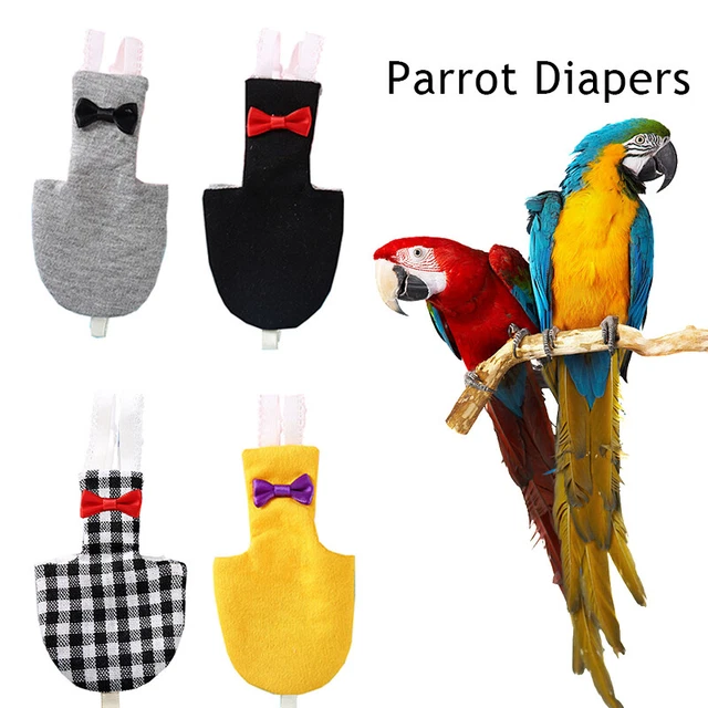 Uccello Pappagallo Pannolini Carino Fiocco Abiti Traspirante Costume Animali