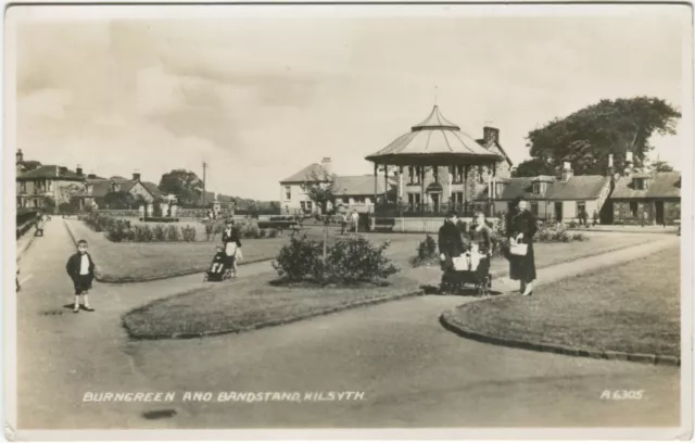 BURNGREEN AND BANDSTAND, KILSYTH - Stirlingshire Postcard