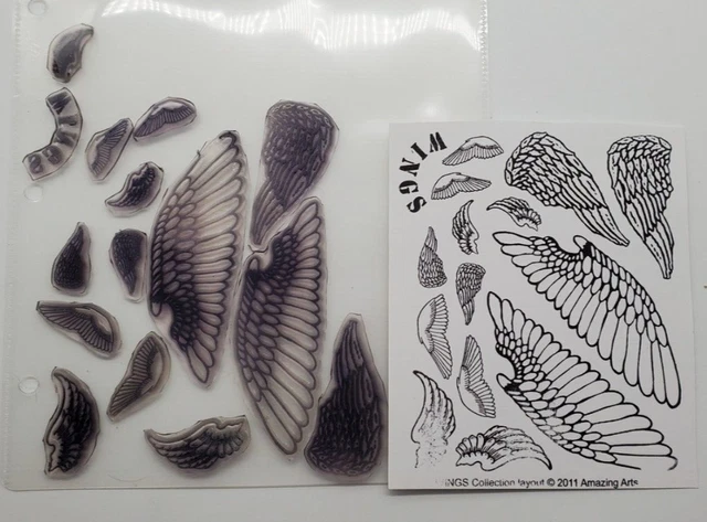 Wings Collection Angel Wings 2011 Amazing Arts Clear Stamps