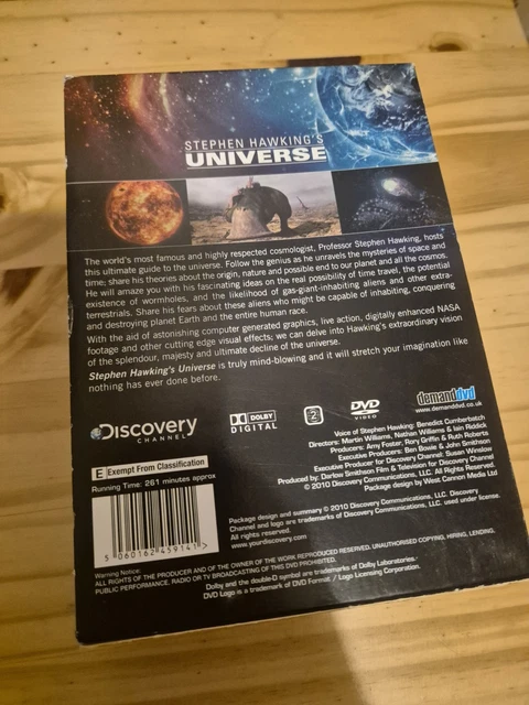 STEPHEN HAWKING'S UNIVERSE DVD Box Set 3 Disc Inc Inside Planet Earth ...