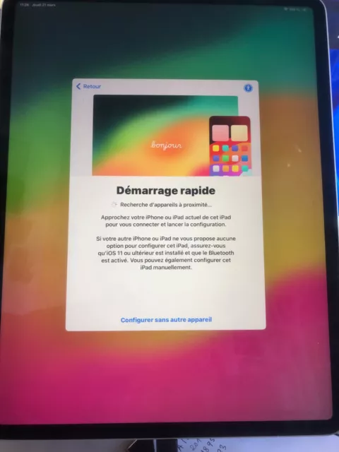 iPad Pro 3e génération 2018 A1876 12.9’ 256go Bloqué iCloud