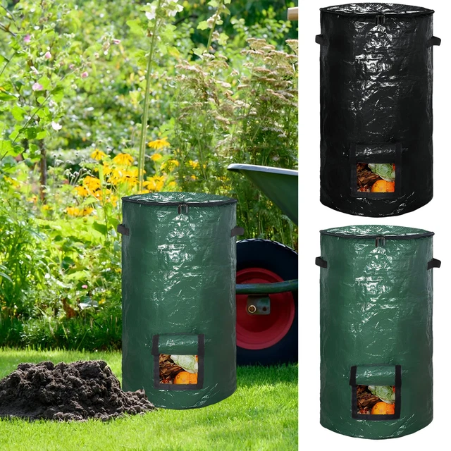 Portable Organic Compost Bag Garden Fertilizer Fruit Planter Waste Bin AUSⒹ 2