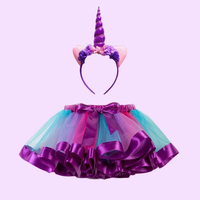Kit Costume Unicorno Ragazze Vestiti Principessa Fascia Gonna Tutù Bambino