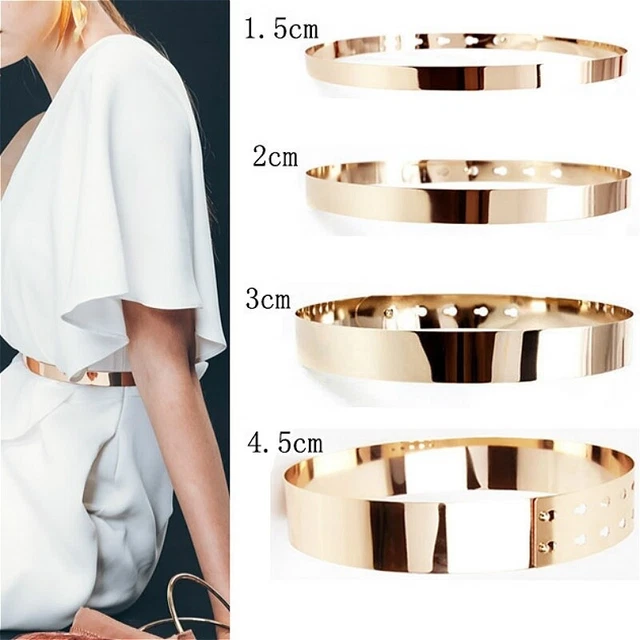 FEMME M TAL CEINTURE Ceinture Miroir Large Plaqu or M tallis