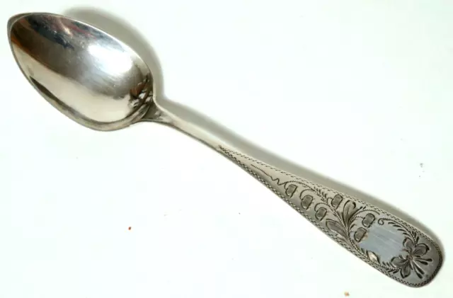 Antiguo de Plata Buril Cuchara ? Cubiertos Cucharita Café Té