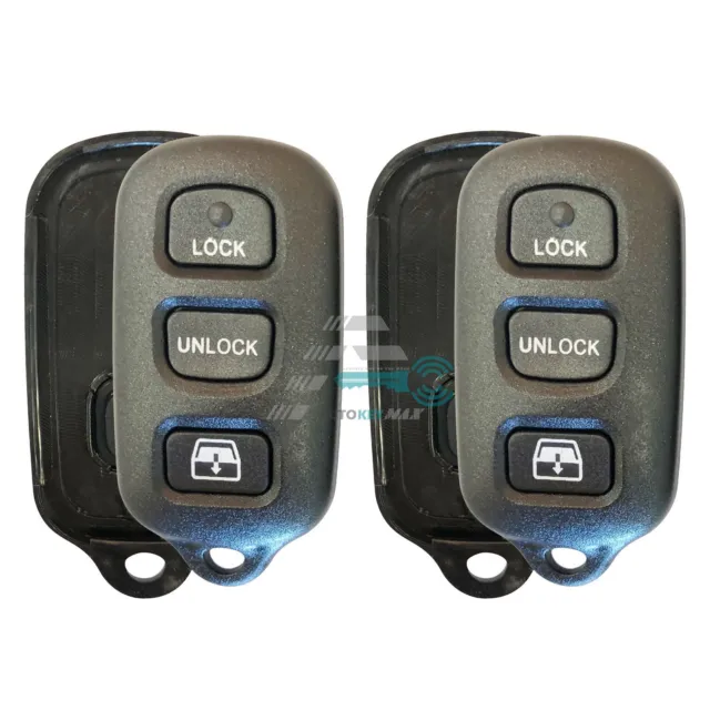 2 New Keyless Entry Remote Shell Case FOB 4 Buttons Pad for Toyota GQ43VT14T