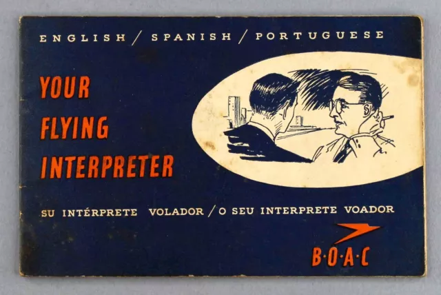 Boac Your Flying Interpreter 1950 Airline Brochure Vintage B.o.a.c.