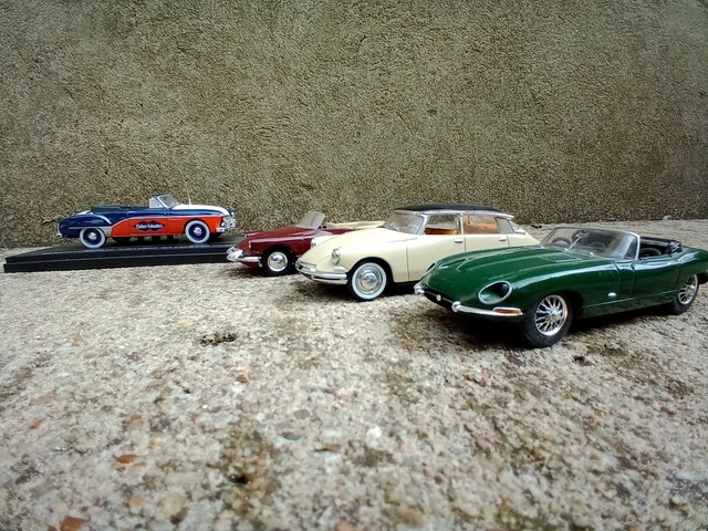 OPO 10 – Voiture Miniature Jaguar XK140 Marron – Échelle 1:43, Modèle Sportif En Zamac – Collectionneur