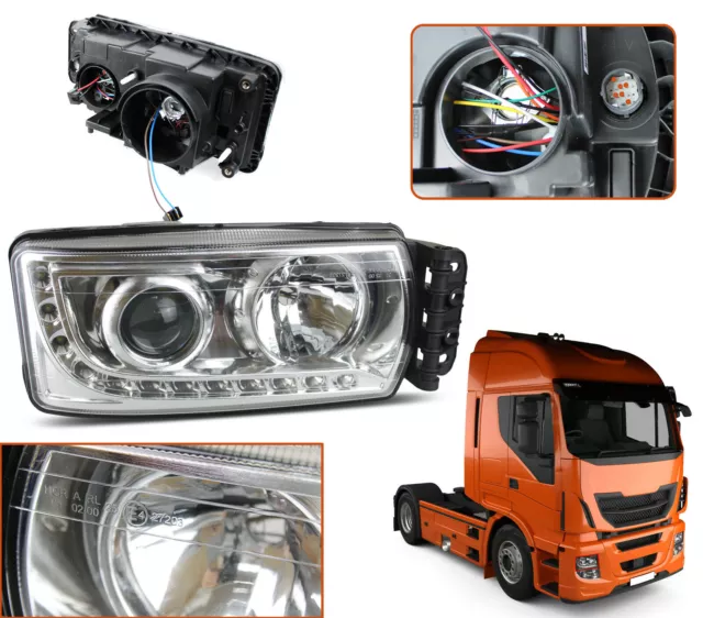 Scheinwerfer für Iveco Stralis ab 2013 Rechts Seite mit LED (E4) Fernscheinwerfe