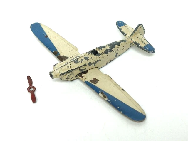 Jouet Ancien Dinky Toys France, Avion Hanriot H180T Jaune, échelle 1:80, Complet, Occasion