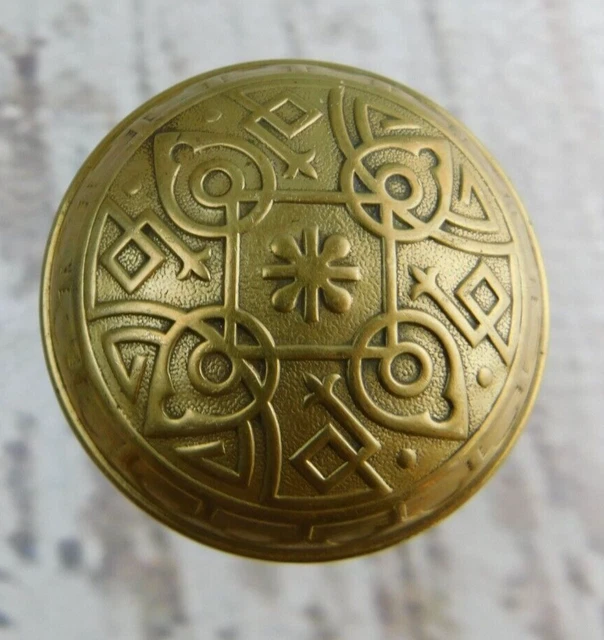 Antique Brass Door Knob Ornate Victorian (Can Repurpose to Coat Hook) VTG