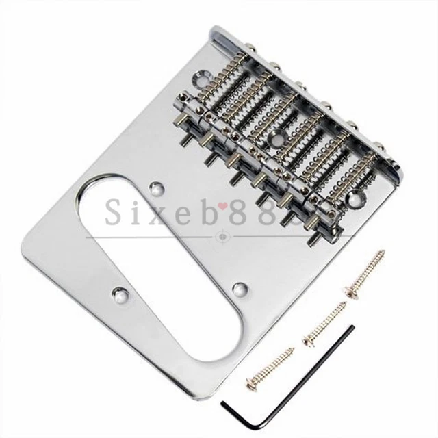 6 SADDLE TELE/TELECASTER Top Loader Bridge 10.8mm Spacing Chrome 6.80