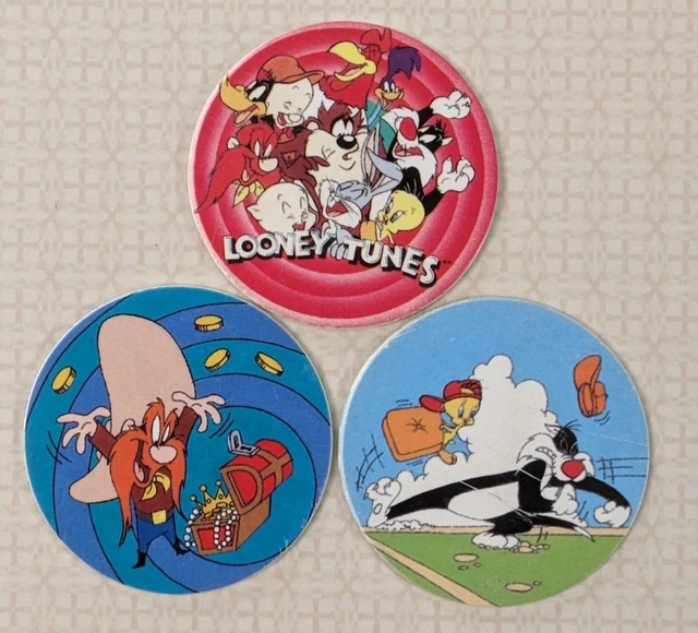 1994 VINTAGE LOONEY Tunes Mega TAZOS Tasos- Sabritas Uzay -Warner