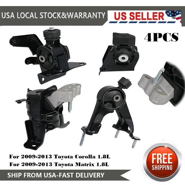 For Toyota Corolla 1.8L 09-13 Engine Motor & Auto Transmission Mount Set of 4PCS