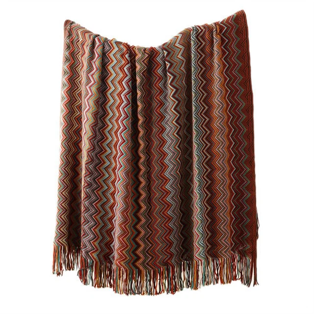 Home Boho Throw Blanket for Couch Sofa Bed Farmhouse Cottage Decor Soft4596