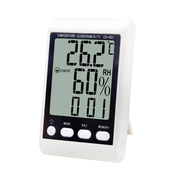 Higrómetro digital monitorización electrónica de humedad White