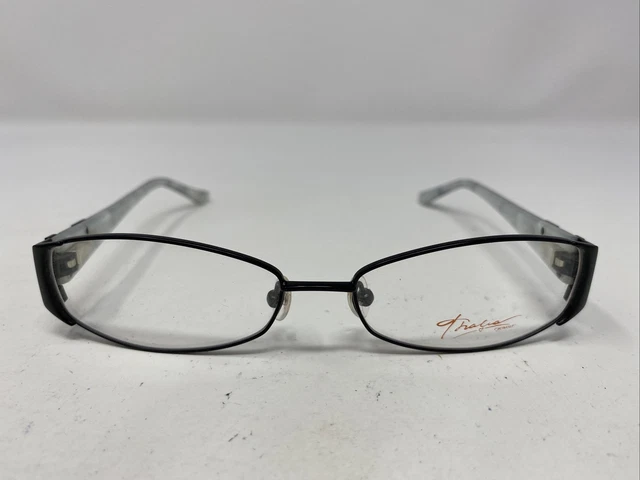 Marco de anteojos Fralia AGATA BK 52-15-135 de metal negro borde completo E543