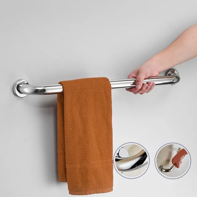 Maniglia in argento con porta asciugamani lunghezza 300 mm essenziale per la sicurezza del bagno
