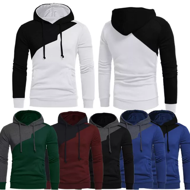 Herren Sweatshirt Mode Hoodie Sport Pullover Tägliche Tops Basis Activewear Fitnessstudio 3