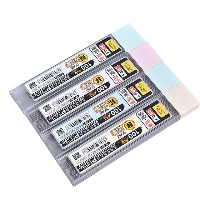 100PCS/BOX GRAPHITE LEAD 2B Mechanical Pencil Refill Automatic Pencil ...