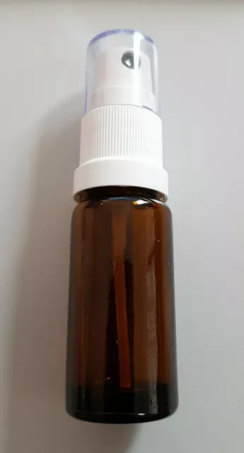 Apothekerflasche Pharmaflasche 10 ml  braun mit Sprühaufsatz leer