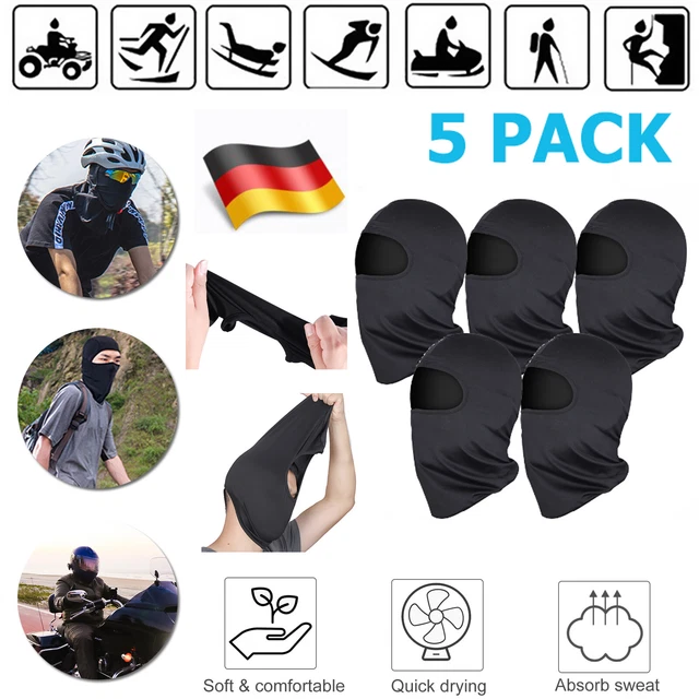 5 X Balaclava Sturmhaube Winter Fahrradmaske Motorrad Gesichtshaube für Outdoor